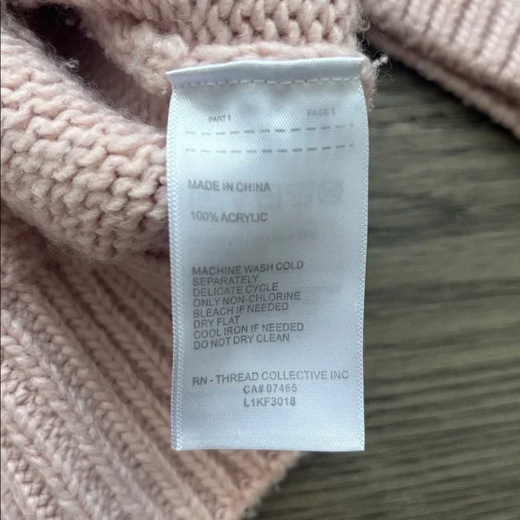 Laundry By Shelli Segal | Light Pink Textured Turtleneck Knit Sweater Size Large - Picture 8 of 9